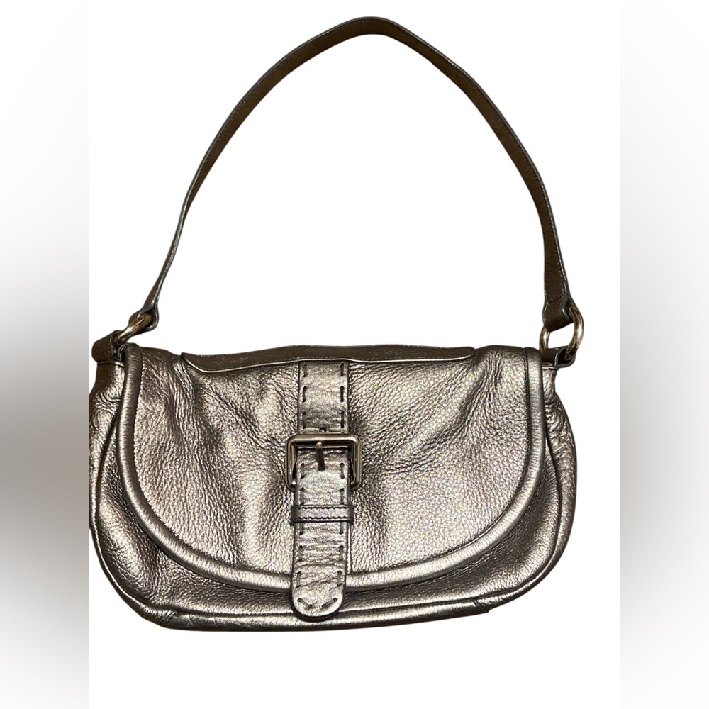 Calvin Klein leather bag pewter in color and super supple leather
